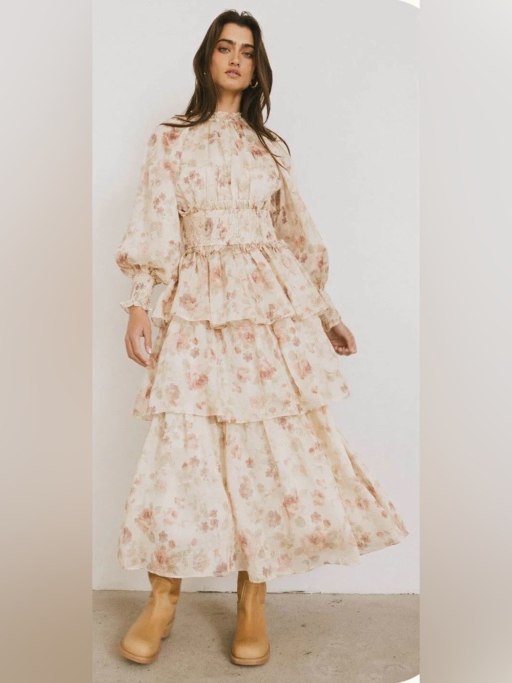 Bohme Evangeline Floral Tiered Maxi Dress